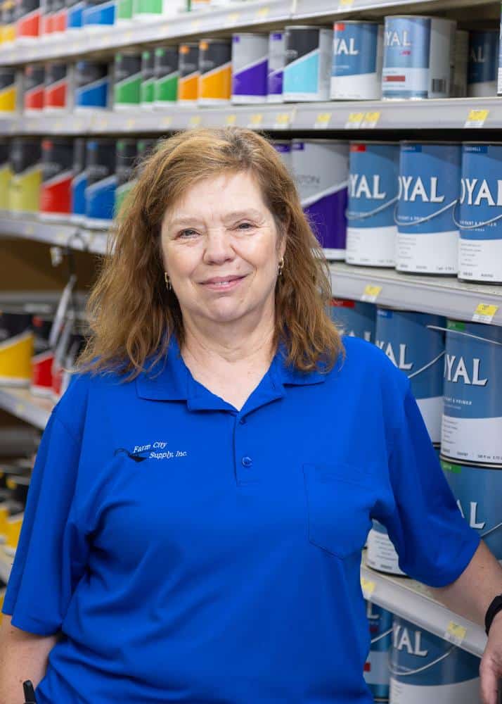 Darla Leopold cashier of Farm City Supply