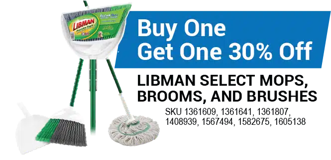 LIBMAN SELECT MOPS, BROOMS, AND BRUSHES