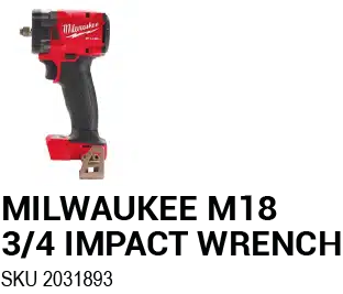 MILWAUKEE M18 3/4 IMPACT WRENCH