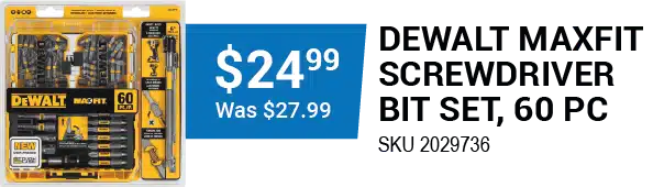 DEWALT MAXFIT SCREWDRIVER BIT SET, 60 PC