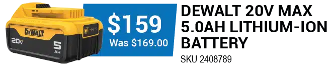 DEWALT 20V MAX 5.0AH LITHIUM-ION BATTERY