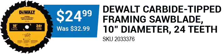 DEWALT CARBIDE-TIPPED FRAMING SAWBLADE, 10