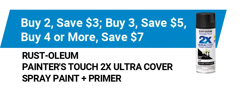 RUST-OLEUM PAINTER'S TOUCH 2X ULTRA COVER SPRAY PAINT + PRIMER