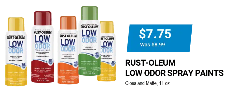 Rust-Oleum Low Odor Spray Paints