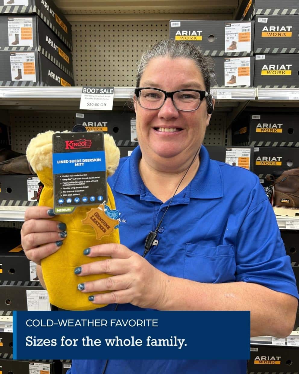 Kinco lined suede chopper mitts at Farm City Supply
